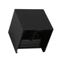 Steinhauer Steinhauer Outdoor wall luminaire, LED, 2 flames, with sensor, 2x3W, 2700K, IP54, black