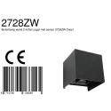 Steinhauer Steinhauer Outdoor wall luminaire, LED, 2 flames, with sensor, 2x3W, 2700K, IP54, black