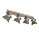 Mexlite Mexlite Spot GEARWOOD, 4-flammer, grøn
