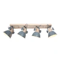 Mexlite Mexlite Spot GEARWOOD, 4-flammer, grøn
