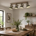 Mexlite Mexlite Spot GEARWOOD, 4-flammer, grøn