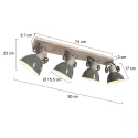 Mexlite Mexlite Spot GEARWOOD, 4-flammer, grøn