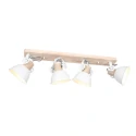 Mexlite Mexlite Spot GEARWOOD, 4-flammer, hvid