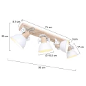 Mexlite Mexlite Spot GEARWOOD, 4-flammer, hvid