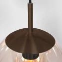 Steinhauer Pendel BOLLIQUE 5-flammer E27 IP20, kakao dæmpbar