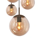 Steinhauer Pendel BOLLIQUE 5-flammer E27 IP20, kakao dæmpbar