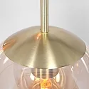 Steinhauer Pendel BOLLIQUE 5-flammer E27 IP20, rav, messing, sort dæmpbar