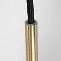 Steinhauer Pendel BOLLIQUE 5-flammer E27 IP20, rav, messing, sort dæmpbar