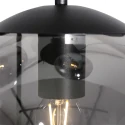 Steinhauer pendant luminaire BOLLIQUE 5 flames, round E27 IP20, black matt dimmable