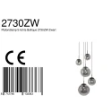 Steinhauer pendant luminaire BOLLIQUE 5 flames, round E27 IP20, black matt dimmable