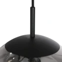 Steinhauer pendant luminaire BOLLIQUE 5 flames, round E27 IP20, black matt dimmable