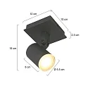 Steinhauer Steinhauer Spot POINT NOIRS LED, 1-flamme, GU10, sort