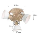 Mexlite Mexlite Spot GEARWOOD, 3-flammer, hvid