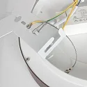 Loftlampe RINGLEDE - Ø 30CM lille, rund, direkte / indirekte IP20, sort mat dæmpbar