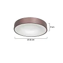 Loftlampe RINGLEDE - Ø 30CM lille, rund, direkte / indirekte IP20, sort mat dæmpbar