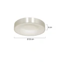 Steinhauer Loftlampe RINGLEDE - Ø 30CM lille, rund, direkte / indirekte IP20, aølv børstet dæmpbar