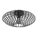 anne light & home Loftlampe DUNBAR 1-flamme, rund E27 IP20, sort mat dæmpbar