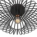 anne light & home Loftlampe DUNBAR 1-flamme, rund E27 IP20, sort mat dæmpbar