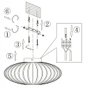 anne light & home Loftlampe DUNBAR 1-flamme, rund E27 IP20, sort mat dæmpbar
