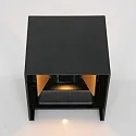 Steinhauer Udendørs wall luminaire MURO up / down, Kubusform, justerbar IP44, sort mat dæmpbar