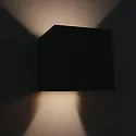 Steinhauer Udendørs wall luminaire MURO up / down, Kubusform, justerbar IP44, sort mat dæmpbar