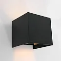 Steinhauer Udendørs wall luminaire MURO up / down, Kubusform, justerbar IP44, sort mat dæmpbar