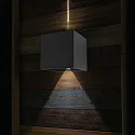 Steinhauer Udendørs wall luminaire MURO up / down, Kubusform, justerbar IP44, sort mat dæmpbar