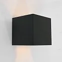 Steinhauer Udendørs wall luminaire MURO up / down, Kubusform, justerbar IP44, sort mat dæmpbar