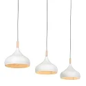 Mexlite Pendel BJORR 3-flammer E27 IP20, hvid mat dæmpbar