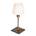 Steinhauer Bordlampe ANCILLA 1-flamme, lang, med skiftefunktion, konisk E14 IP20, børstet bronze dæmpbar