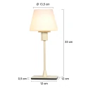Steinhauer Bordlampe ANCILLA 1-flamme, stor E14 IP20, creme 