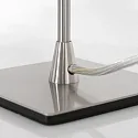 Steinhauer table lamp ANCILLA 1 flame, long, with switching function, conical E14 IP20, steel brushed dimmable