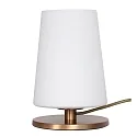 Bordlampe ANCILLA 1-flamme, kort, med skiftefunktion, konisk E27 IP20, børstet bronze dæmpbar