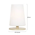 Steinhauer Bordlampe ANCILLA 1-flamme, lille E27 IP20, creme 