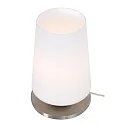 Steinhauer Bordlampe ANCILLA 1-flamme, kort, med skiftefunktion, konisk E27 IP20, stål børstet dæmpbar