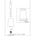 Steinhauer Bordlampe ANCILLA 1-flamme, kort, med skiftefunktion, konisk E27 IP20, stål børstet dæmpbar