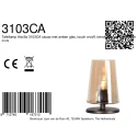 Steinhauer Bordlampe ANCILLA 1-flamme, lille E27 IP20, kakao 