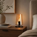 Steinhauer Bordlampe ANCILLA 1-flamme, lille E27 IP20, kakao 