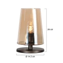 Steinhauer Bordlampe ANCILLA 1-flamme, lille E27 IP20, kakao 
