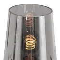 Steinhauer Bordlampe ANCILLA 1-flamme, kort, med skiftefunktion, konisk E27 IP20, sort mat dæmpbar