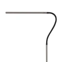 Standerlampe SERPENT med fleksibel arm, med touch-dæmper IP20, stål børstet dæmpbar