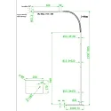 floor lamp SERPENT with flex arm, with touch dimmer IP20, steel brushed dimmable