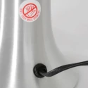 Bordlampe VOLCAN cylindrisk, med afbryder E14 IP20, stål børstet 