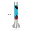 Bordlampe VOLCAN cylindrisk, med afbryder E14 IP20, stål børstet 