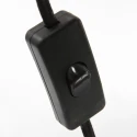 Steinhauer Bordlampe PIMPERNEL down, rund, med afbryder, med stik, konisk E27 IP20, bronze 