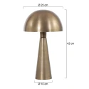 Steinhauer Bordlampe PIMPERNEL down, rund, med afbryder, med stik, konisk E27 IP20, bronze 