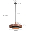 anne light & home Pendel FLINTER 1-flamme E27 IP20, træ dæmpbar