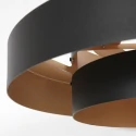 anne light & home Pendel FLINTER 1-flamme, cylindrisk, direkte / indirekte E27 IP20, sort mat dæmpbar