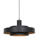 anne light & home Pendel FLINTER 1-flamme, cylindrisk, direkte / indirekte E27 IP20, sort mat dæmpbar