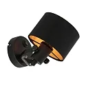 Mexlite Væglampe ORNOIR 1-flamme, med afbryder, justerbar E14 IP20, sort mat dæmpbar